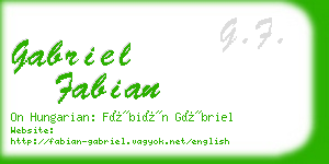 gabriel fabian business card